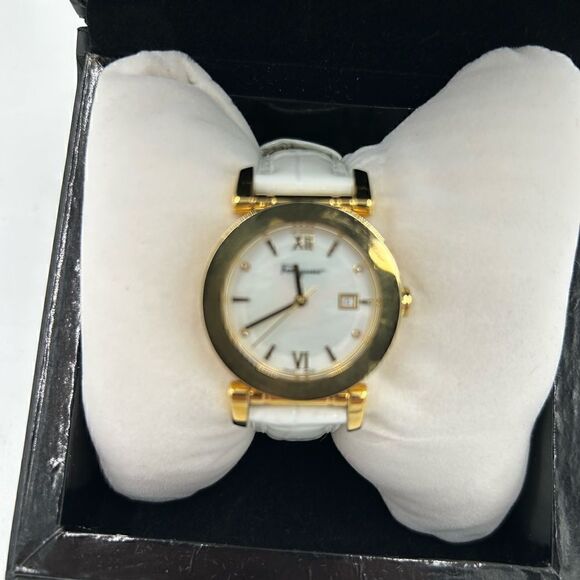 Women’s Salvatore Ferragamo, mother of pearl face watch, made in Italy main image 9